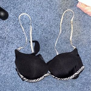 Women’s Slightly Padded 36B Black Zebra Bra